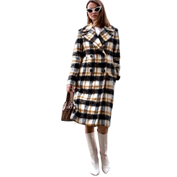 Sand Copenhagen Clareta Plaid Coat